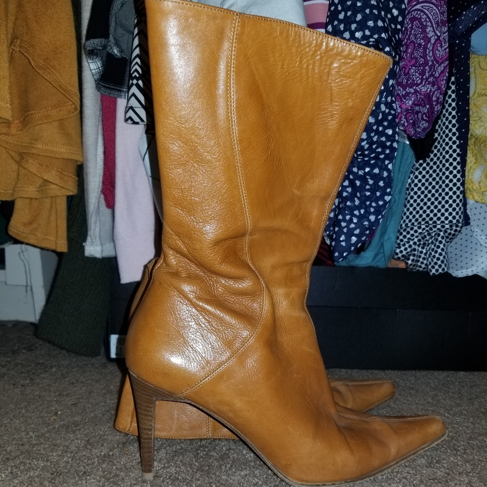 Kenneth Cole cognac boots 7.5